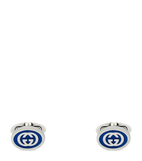 gucci ace silver|Gucci sterling silver cufflink.